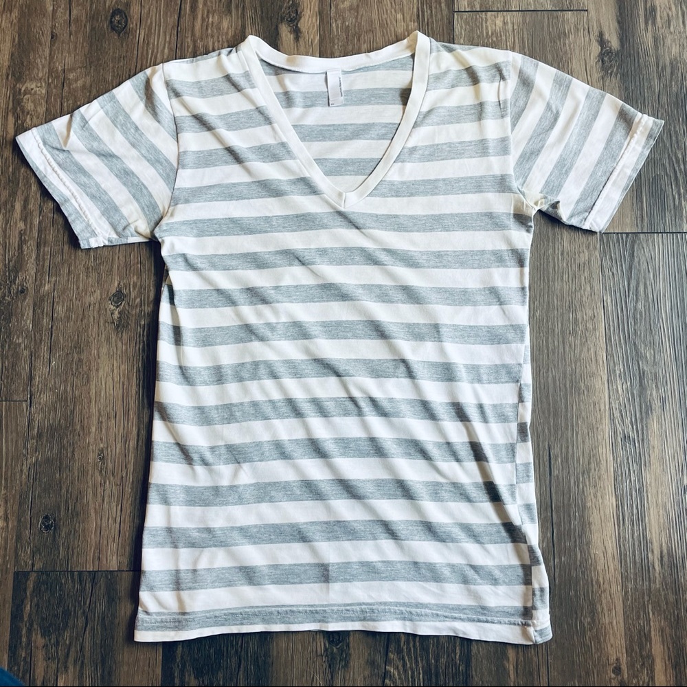 American Apparel Striped V-Neck, XS